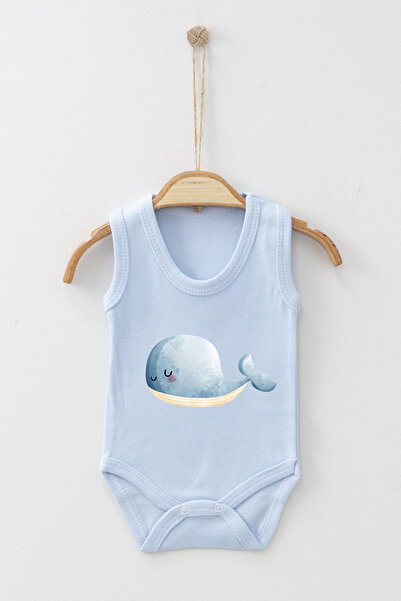 MYADA بدلة للجسم مطبوعة بتفاصيل الحوت اللطيفة