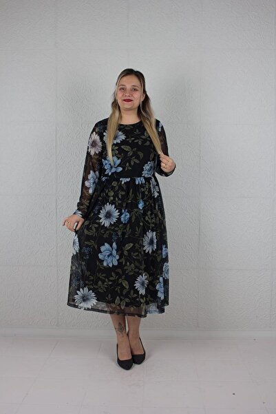 Truva XXL Îmbrăcăminte pentru femei de mărime mare Rochie căptușită cu tul cu model E608