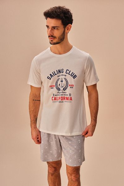 SUWEN Σετ ανδρικό σορτς Sailor