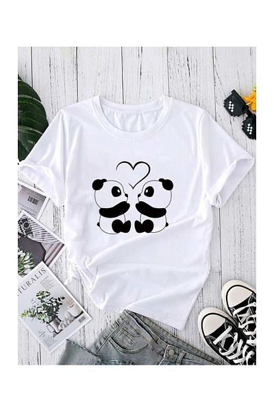 Stendhal Μπλουζάκι Unisex Love Panda με στάμπα