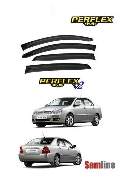 PERFLEX Toyota Corolla Sedan 2005 Modeller için Cam Rüzgarlığı Takımı 4'lü Set