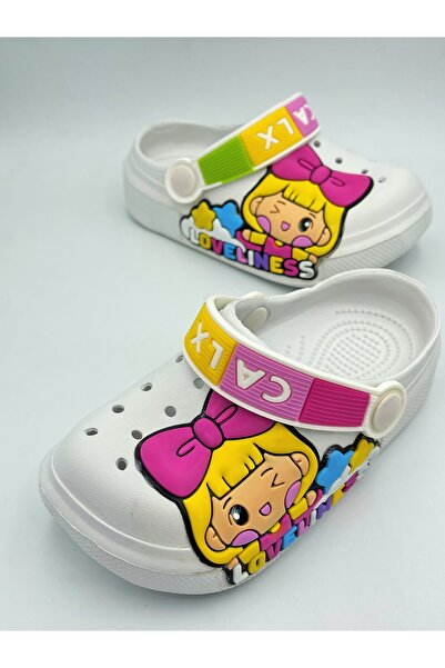 Hızlı Al PRINCESS FIGURED CHILD BABY SANDALS SLIPPERS CROSS SLIPPERS