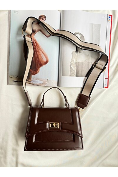 Trend Accessory Kadın Kahverengi Vintage Minimal Çanta