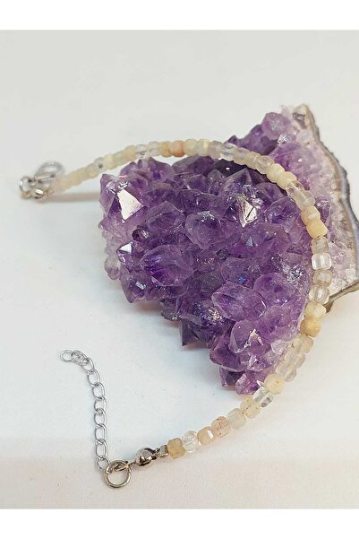 Yasamtohumu Сонячний камінь кубічної форми 3 мм браслет (45318)