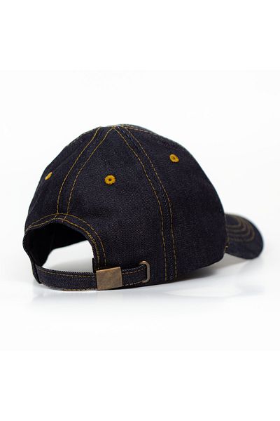 LEAN CAP Navy Blue Denim Fabric Adjustable Standard Size Water Resistant Summer Cap