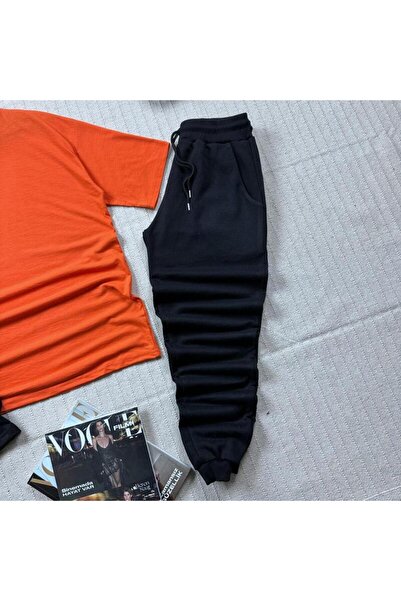 khufu Оверсайз футболка вільного крою, чорні шорти та спортивний костюм, 3-комплектний комплект, унісекс