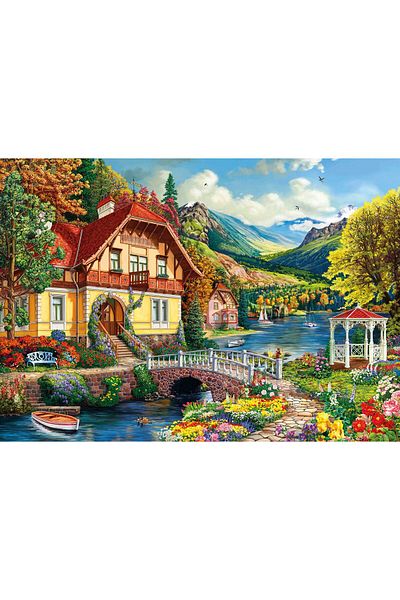 Ks Games Number 23015 - Puzzle House by the Pond 120X85Cm, 3000 Pieces