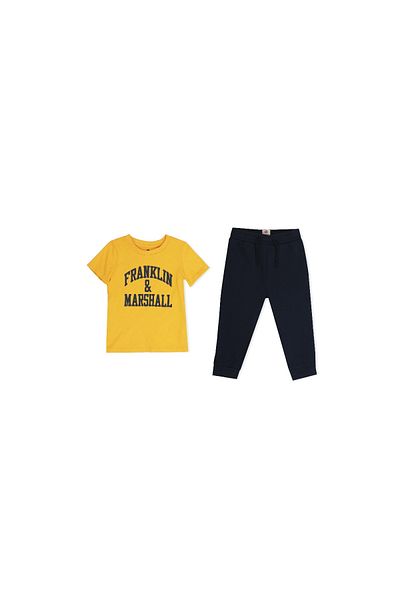 FRANKLIN&MARSHALL Yellow & Black Baby Boy Top and Bottom Set FMS0498B54