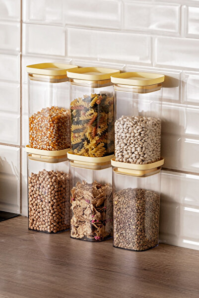 Emsan Arya 6-Piece Storage Container Square Large Yellow