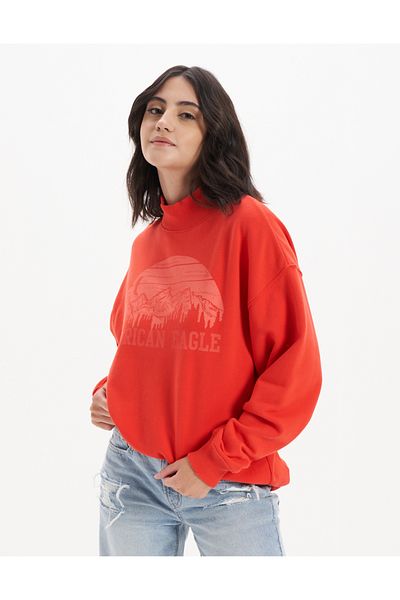AMERICAN EAGLE Pink Women's / Girl's Sweatshirt U-1455-1887