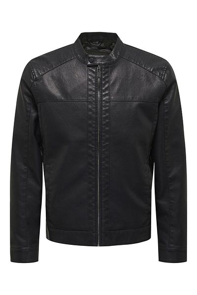 Only & Sons Bikerjacke in Lederoptik onsMIKE PU RACER JACKET OTW