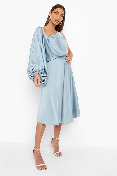BOOHOO فستان نسائي أزرق