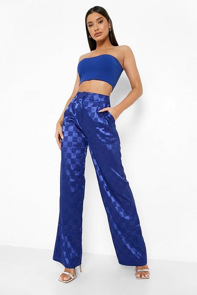 BOOHOO Women's Blue Pants