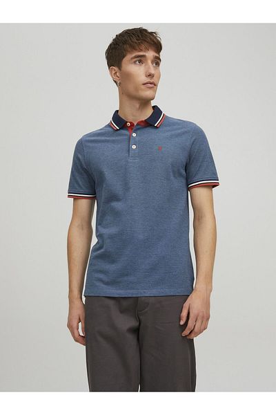 Jack & Jones T-Shirt Einfarbiges Polo-T-Shirt