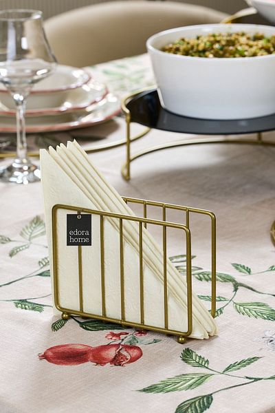 Edora Home Θήκη χαρτοπετσέτας Gold Cage, Cafe Cafe, Restaurant, Hotel, Διακοσμητική θήκη χαρτοπετσέτας Δώρο - Μεταλλική ανοξείδωτη