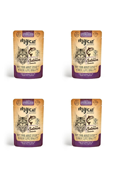 My Cat 4023-mycat Somonlu ( Kısırlaştırılmış ) Sterılısed Pouch Yaş Mama 85gr...