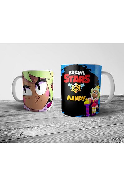 Pixxa Brawl Stars Mandy Mug Cup Model 2 - Pack of 2