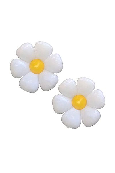 LOTUS PARTY 4 Year Old Birthday Daisy Themed Party Set - Pink Figure and Foil Balloon