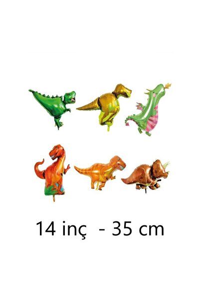 LOTUS PARTY Dinazor Temalı Safari Temalı Doğum Günü Balon Demeti Dinazor Folyo Balon Kahverengi Rakam 4 Yaş