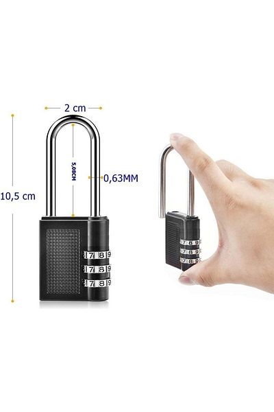 BarkoFix 2 Pieces Combination Padlock 3 Step Combination Padlock for Boots Shoes Cabinet