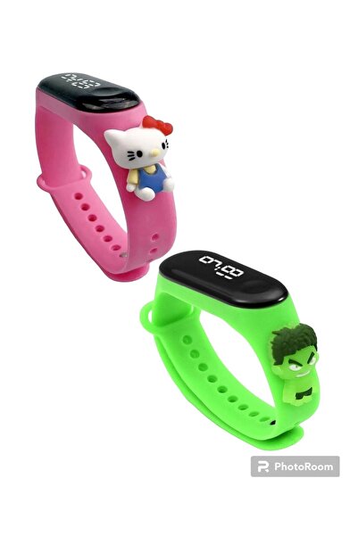 Genel Markalar hello kitty ve hulk dijital ledli su geçirmez çocuk kol saati ...
