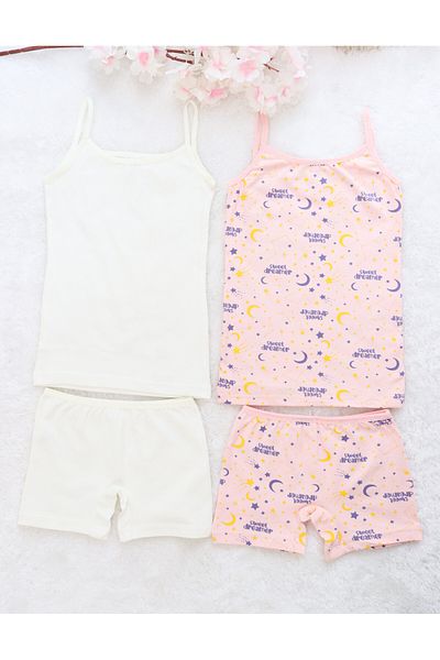Harika KIDS Girl's Printed Double Pack Cotton Boxer Set
