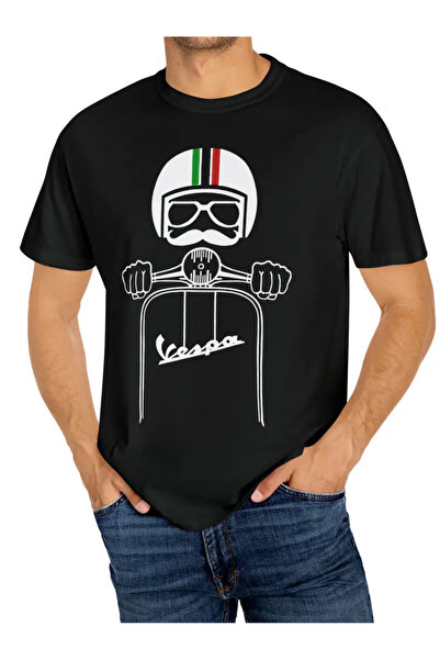 AEMİ تي شيرت برقبة دائرية من القطن بنسبة 100% مطبوع عليه محرك فاسبا للجنسين