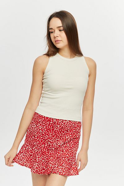 MA ananas Women's Strappy Zero Sleeve Combed Cotton Blouse