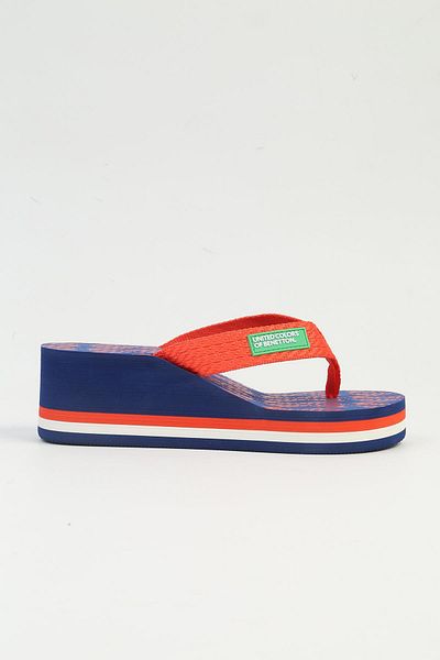 Benetton ®| IMPORTED Women's Red Navy Blue Slippers BNI-10217