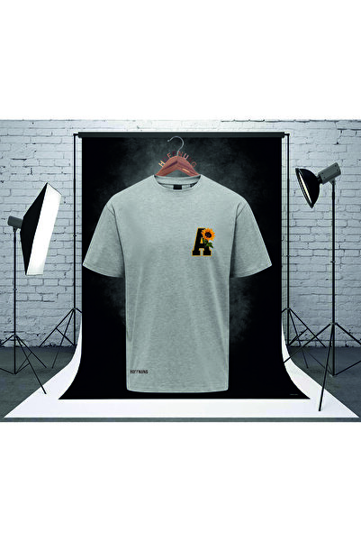 HOFFNUNG Оверсайз унисекс тениска с принт на буквата А