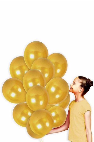 Partifabrik Gold Color Metallic Balloon