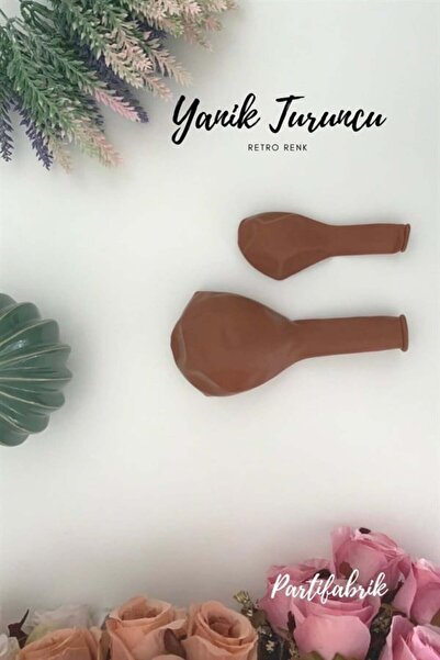 Partifabrik Burnt Orange Retro Color Matte Pastel Balloon 10 Pieces