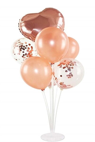 Partifabrik Rose Gold Heart Stand Balloon