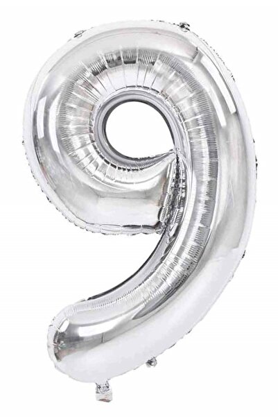 Partifabrik بالون فويل رقم 100 سم لون فضي