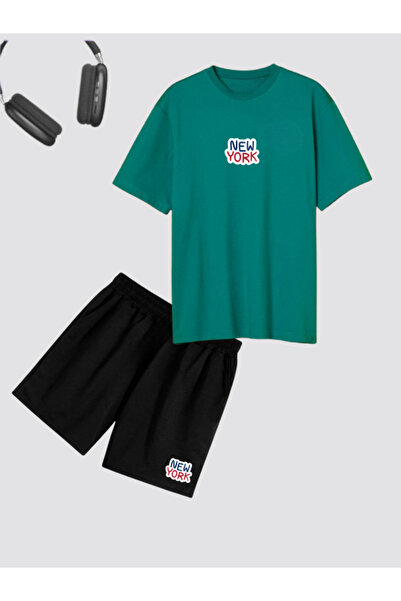 Boi Нью-Йорк Сіті Принт Оверсайз Футболка з бавовняної тканини - Шорти Regular Fit Двокомпонентний комплект футболка-шорти - Нижня частина - Верхня частина