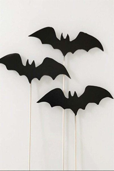 Partifabrik Cadılar Bayramı Yarasa Kürdan Büyük Boy 6 Lı