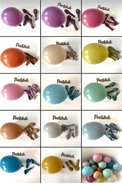 Partifabrik Μικτό Χρώμα Ρετρό Μίνι Μπαλόνι 6 ιντσών 100 τμχ