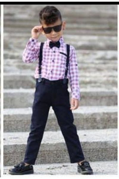 Terry Boy's Oxford Shirt with Bow Tie 4-8 YEARS