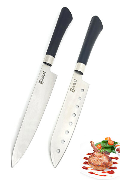 SürLaz Şef Bıçağı Santoku Şef Bıçağı Seti Alman Çeliği Özel Üretim Kişiye Öze...