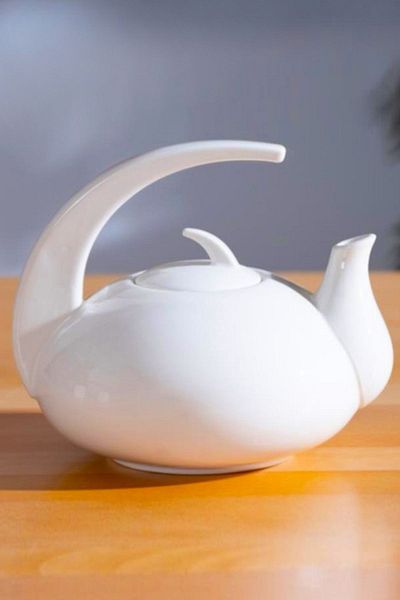 ACAR Safira Collection Porcelain Herbal Tea Pot Teapot 850 ml White - PORJ-05198