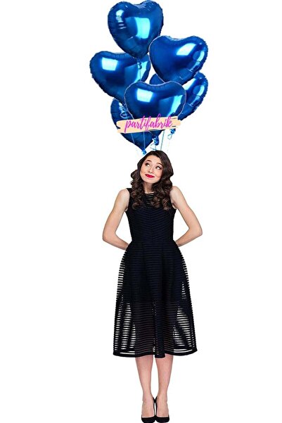 Partifabrik بالون قلب فويل لون كحلي 40 سم