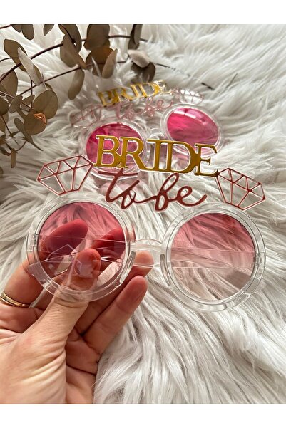 Partifabrik Bekarlığa Veda Bride To Be Şeffaf Gold Pembe Gözlük