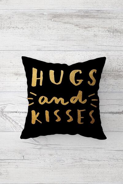 farbala Σετ μαξιλαριών καναπέ με κρυφό φερμουάρ Hugs And Kisses 4 τεμαχίων