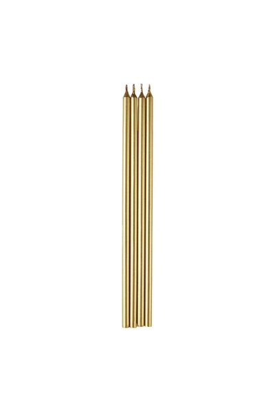 Partifabrik Uzun Gold Pasta Mumu 20 Cm 6 Lı