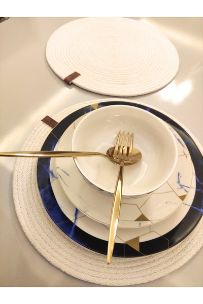 CAPPANDA 2'li Amerikan Servisi Runner Lüks Supla Jüt Masa Sunum Takımı Çeyizl...