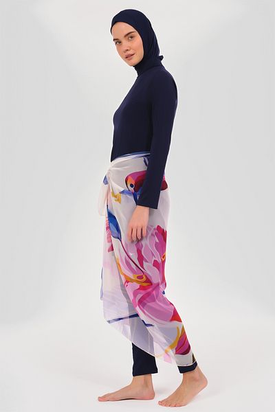 ALFASA Patterned Bougainvillea Skirt Pareo