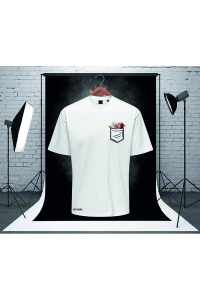 HOFFNUNG Μπλουζάκι με λουλούδια τσέπης oversized Unisex T-shirt