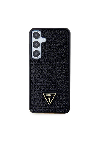 Guess Galaxy S24 Plus Uyumlu Kılıf Guess Lisanslı Taşlı Arka Yüzey Üçgen Logo...