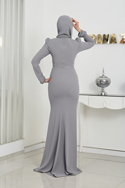 Rana Zenn ELIZA VEČERNÍ ŠATY ŠEDÉ