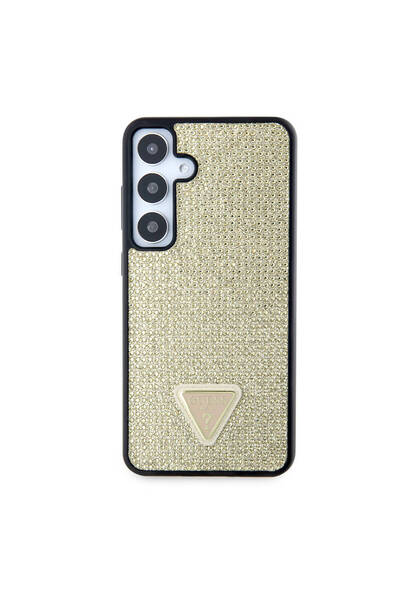 Guess Galaxy S24 Plus Uyumlu Kılıf Guess Lisanslı Taşlı Arka Yüzey Üçgen Logo...